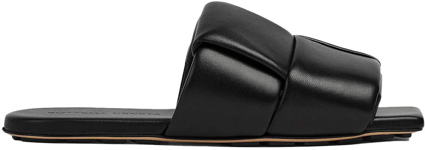 Bottega Veneta Flat Sandal Black Leather - 741259 VBSD0 1000 - US