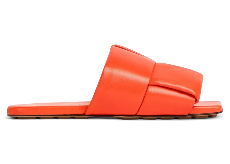 Pre-owned Bottega Veneta Flat Sandal (women's) Sneakers In Orange