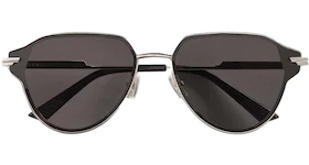 Bottega Veneta Glaze Metal Aviator Sunglasses Silver/Grey (756328V44508107)