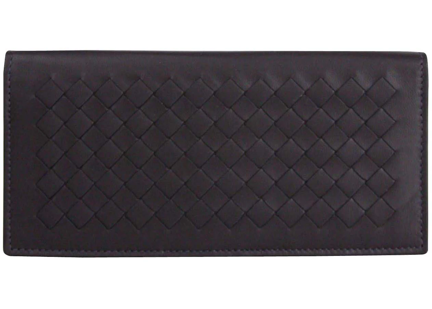 Bottega Veneta Intercciaco Bifold Wallet Dark Plum in Leather - US