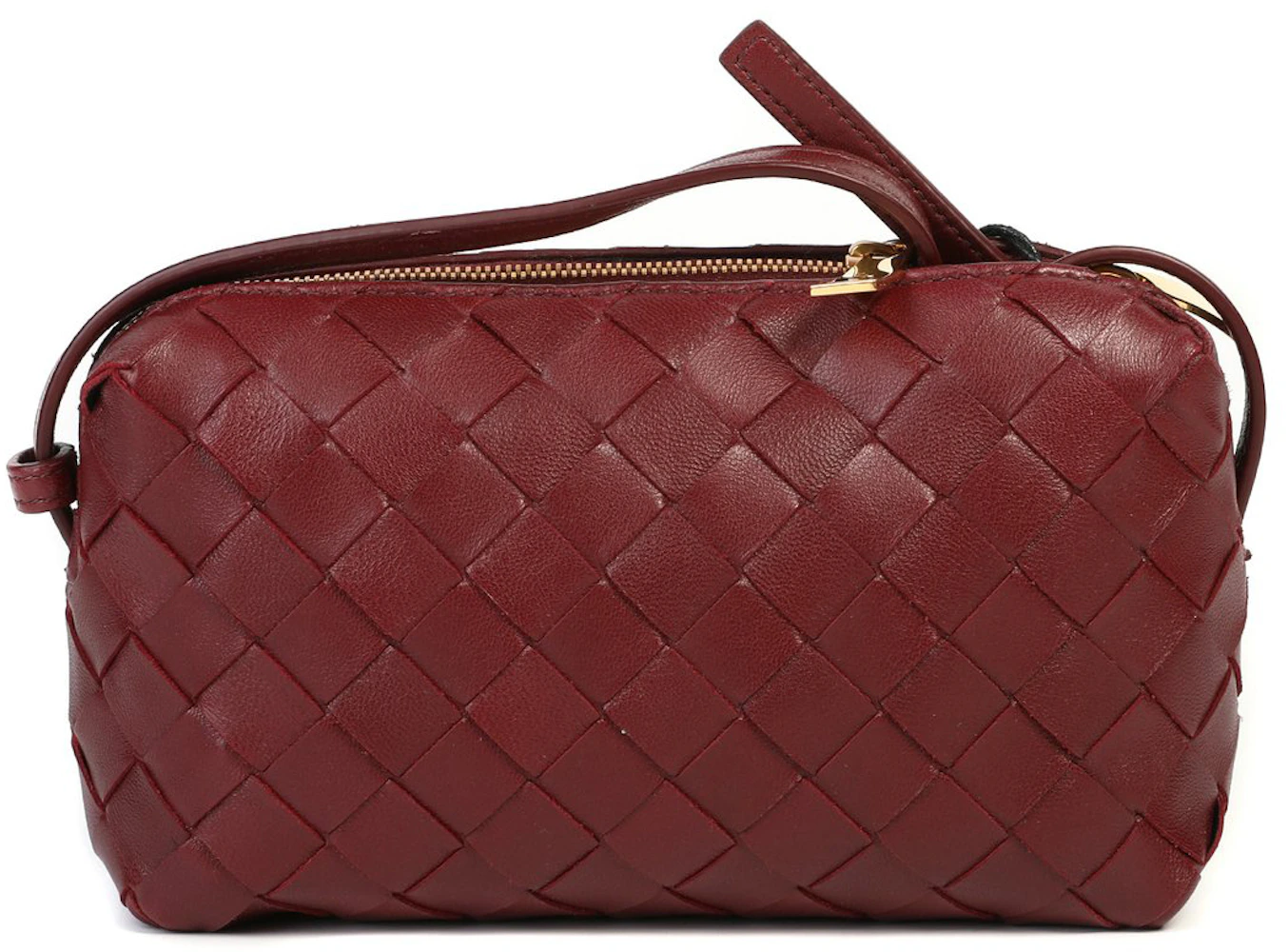 Bottega Veneta Intrecciato Crossbody Bag Red in Leather with Gold-tone - US