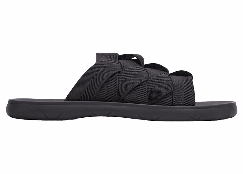 【関税・送料込み】BOTTEGA VENETA SANDALS BLACK INTRECCIATO Bottega Veneta Intrecciato Elastic Slides Black Men's