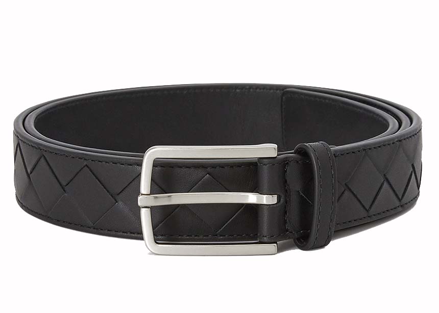 Mugler H&M M-Buckle Leather Belt (Mens) Black in Leather with 