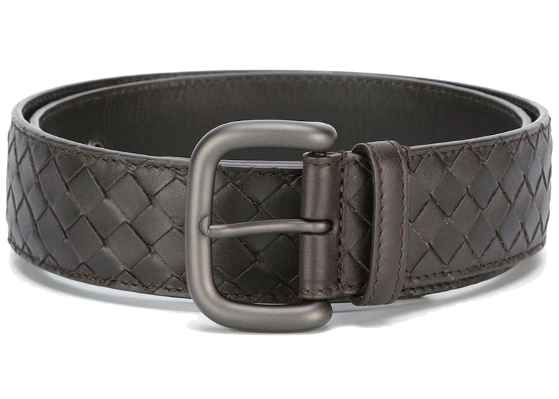 Bottega Veneta Intrecciato Leather Belt Brown in Leather - US