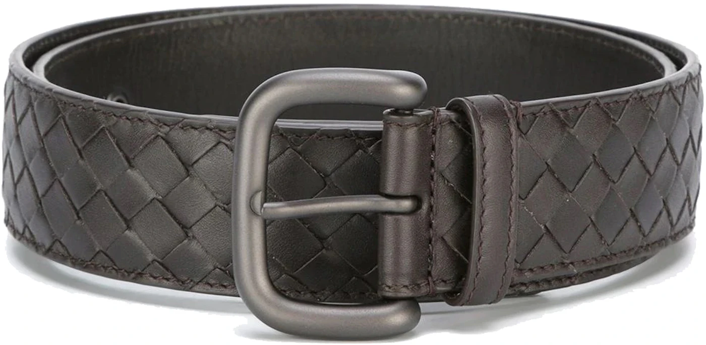 Bottega Veneta Intrecciato Leather Belt Brown in Leather - US