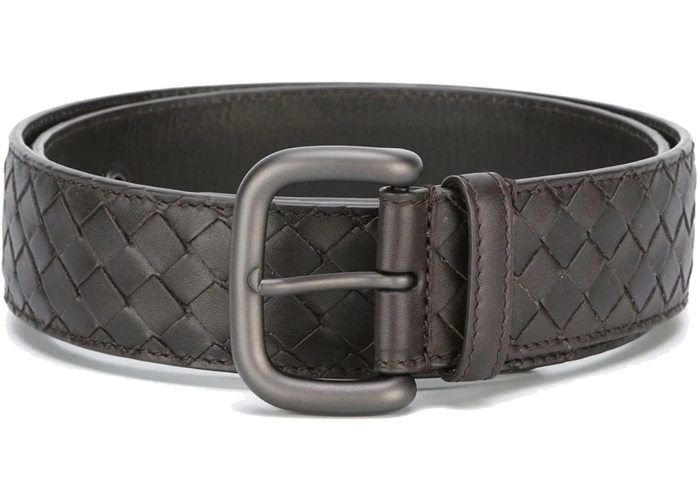 Bottega Veneta Intrecciato Leather Belt Brown in Leather - US