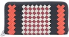 Bottega Veneta Intrecciato Portafoglio Lungo Rosso/nero
