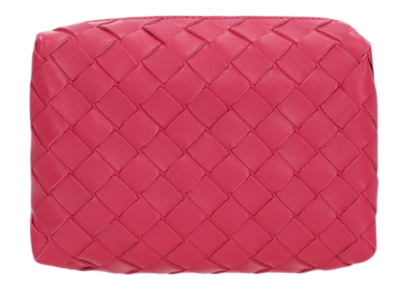 Bottega Veneta Intrecciato Loop Shoulder Bag Dark Pink in Leather