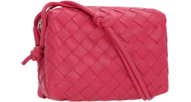 Bottega Veneta Intrecciato Loop Shoulder Bag Dark Pink