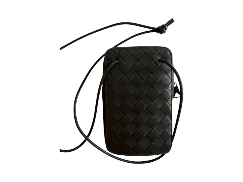 Bottega Veneta Intrecciato Shoulder Bag Black in Leather - US