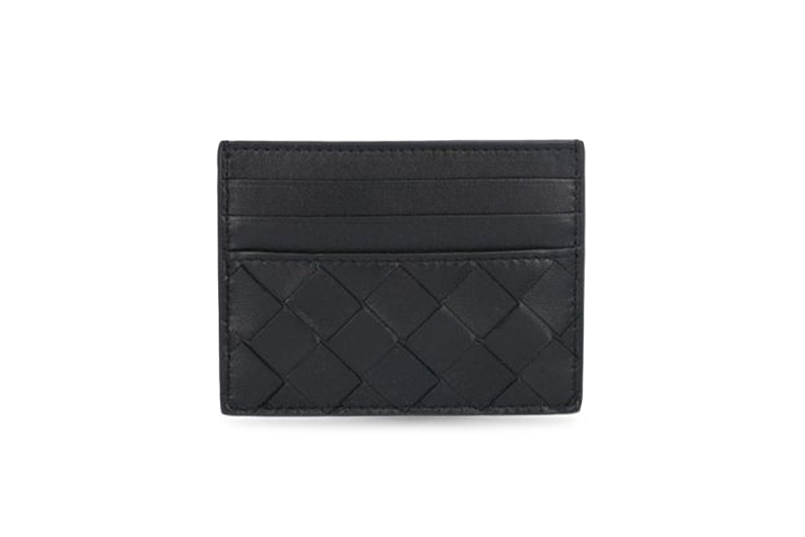 Pre-owned Bottega Veneta Intrecciato Weave (6 Slot) Wallet Black