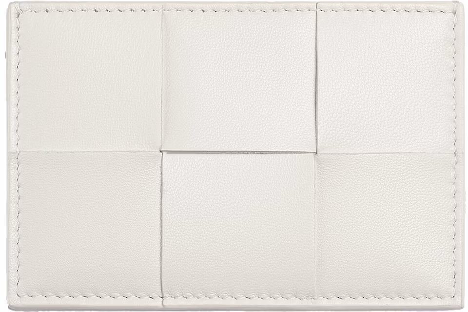 Bottega Veneta Intreccio Credit Card Case Chalk