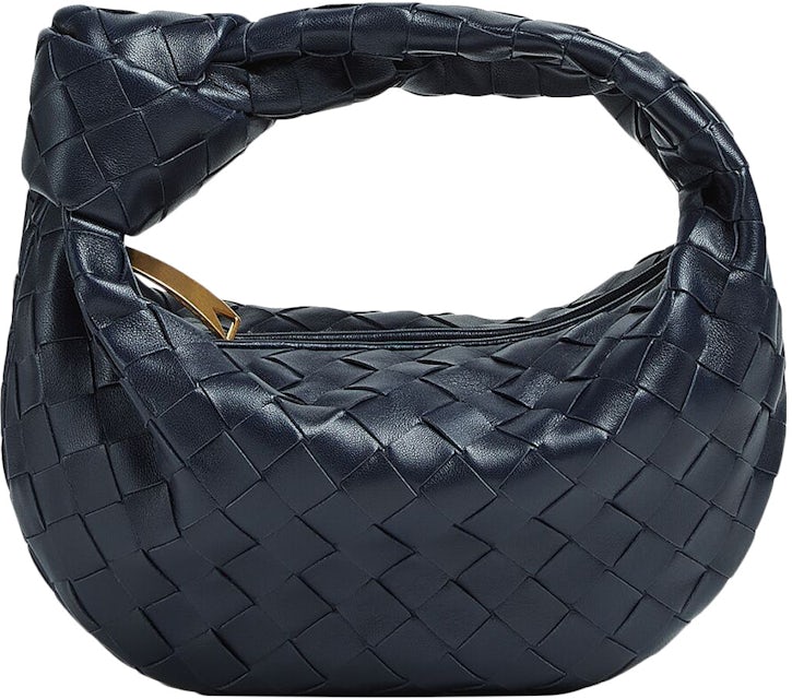 Black Jodie Teen Intrecciato-leather shoulder bag, Bottega Veneta