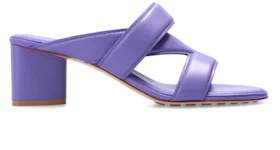 Bottega Veneta Leather Crossover-Strap Sandal Purple (Women's)