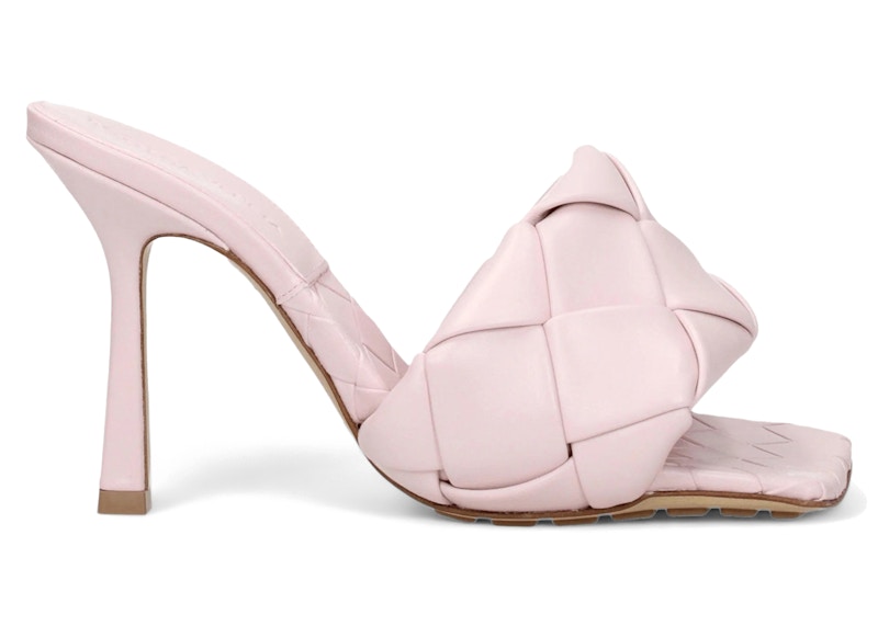 IT35.5★SALE★春夏BOTTEGA VENETA★パデッドミュールLIDOピンク Bottega Veneta - Lido Pink Hollyhock Woven Leather Flat Slide