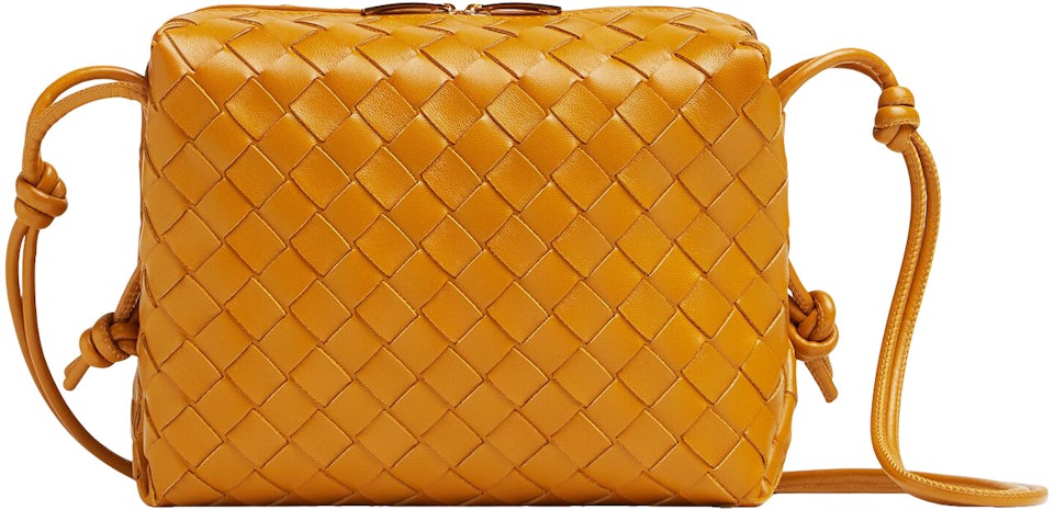 Bottega Veneta Loop Intrecciato Camera Bag Small Cob in Lambskin Leather  with Gold-tone - US