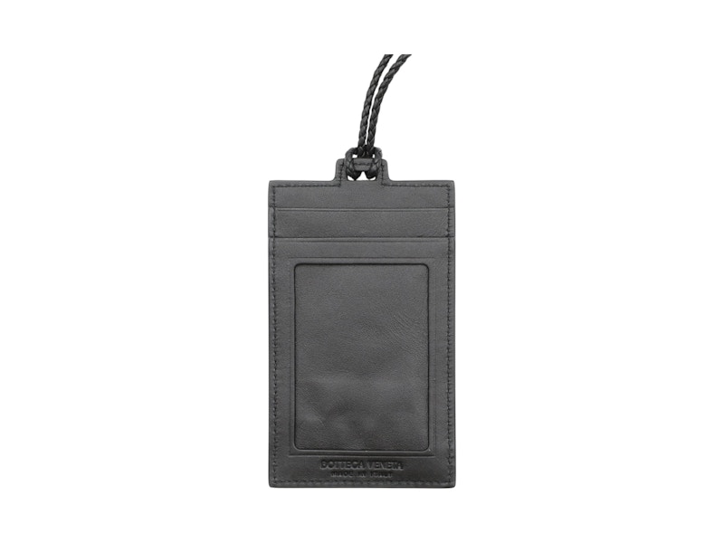 Bottega Veneta Luggage Tag Card Case Black in Leather – DE