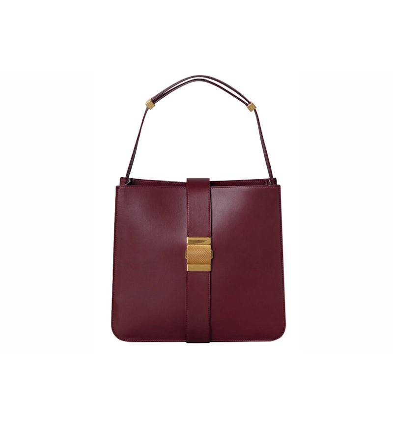 Bottega Veneta Marie Shoulder Bag Burgundy in Leather with Gold