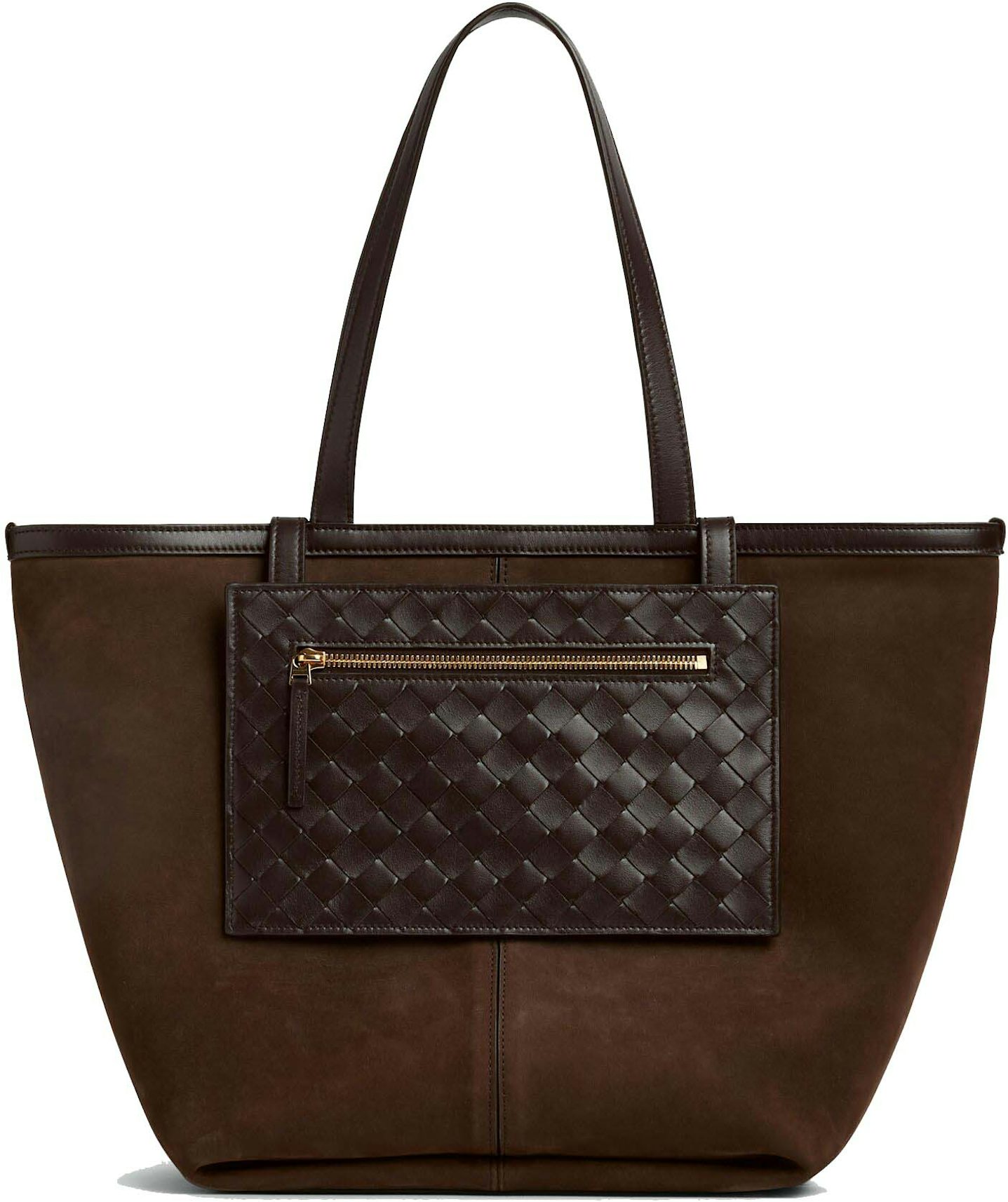 Bauletto Medium Leather Tote Bag in Brown - Bottega Veneta