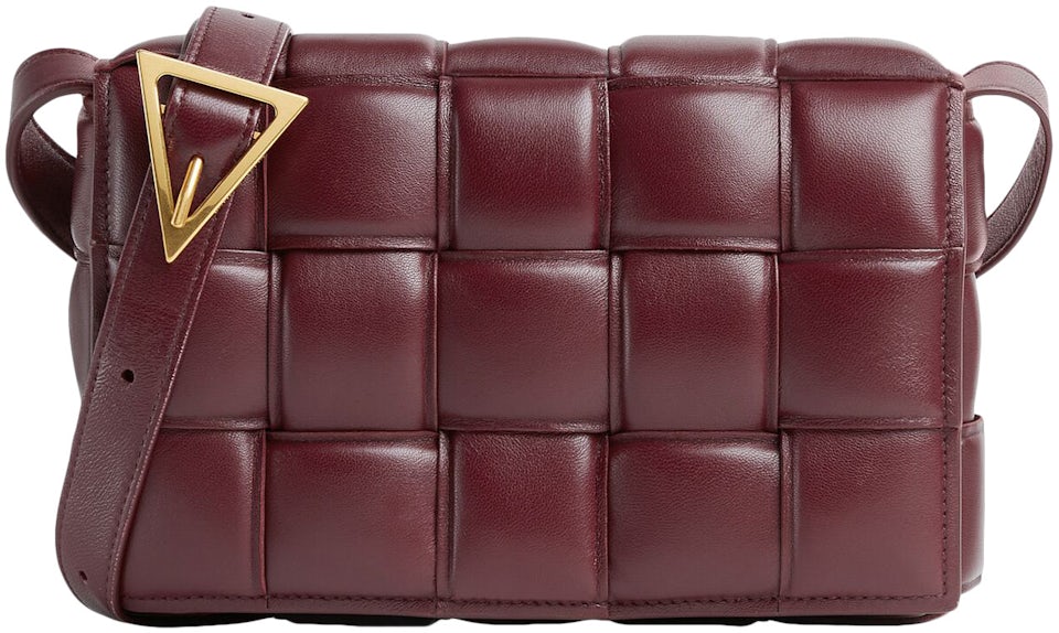Bottega Veneta Padded Intreccio Cassette Crossbody Bag Barolo in Lambskin  Leather with Gold-tone - US