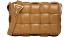 Bottega Veneta Padded Intreccio Cassette Crossbody Bag Caramel