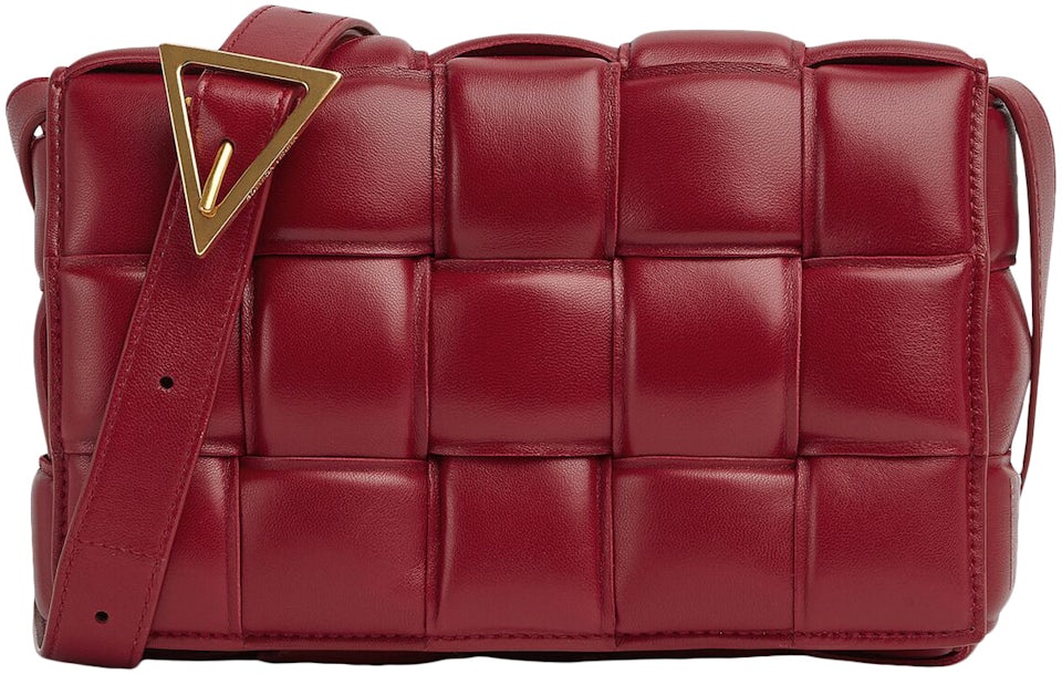 Cassette leather crossbody bag Bottega Veneta Red in Leather - 36645893