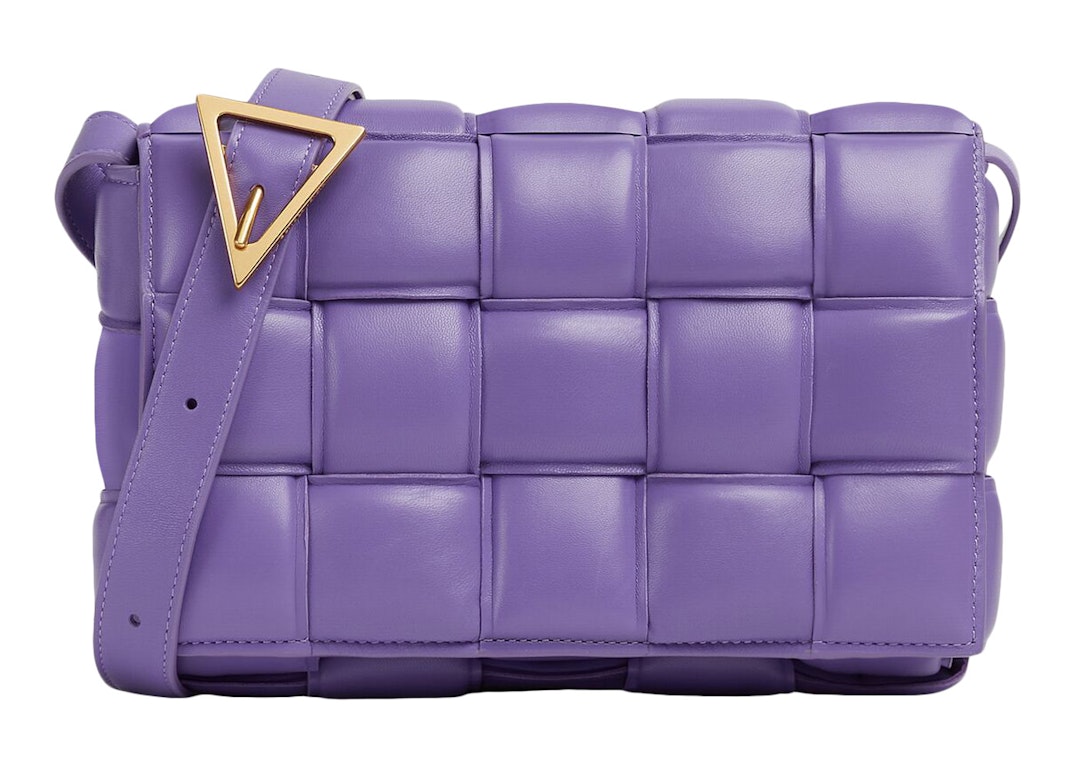 Pre-owned Bottega Veneta Padded Intreccio Cassette Crossbody Bag Purple