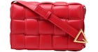 Bottega Veneta Padded Intreccio Cassette Crossbody Red