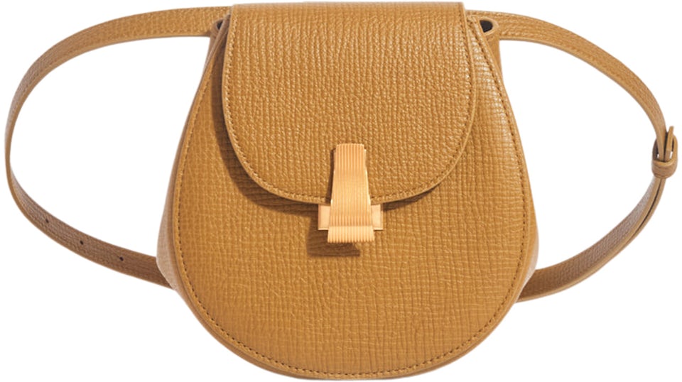 Bottega Veneta Wallace Small Intrecciato Leather Shoulder Bag Glacier-Gold