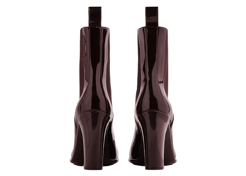 Bottega Veneta Patent Leather Ankle Boot Brown (Women's)