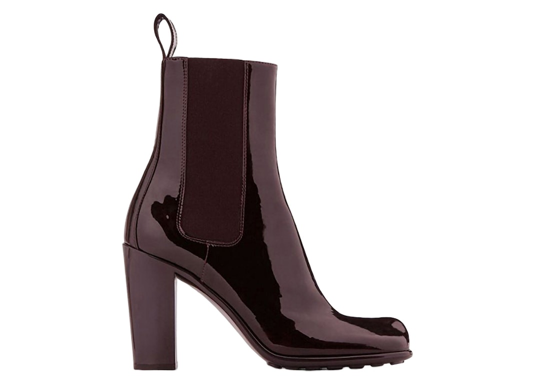 Pre-owned Bottega Veneta Patent Leather Ankle Boot Brown (women's)