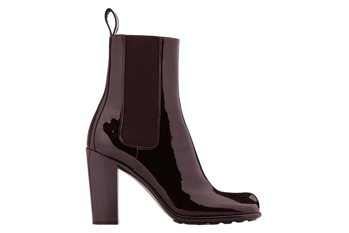 Pre-owned Bottega Veneta Patent Leather Ankle Boot Brown (women's)