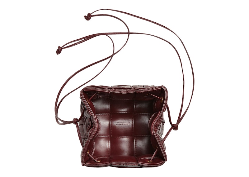 Bottega Plisse Intreccio Cassette Bucket Crossbody Bag Small