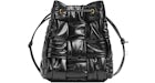Bottega Veneta Plisse Intreccio Cassette Bucket Crossbody Bag Small Black