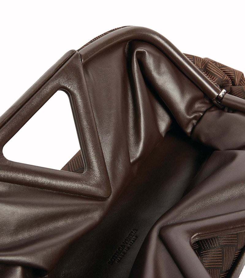 Bottega Point Triangle Handle Two Way Handbag Fondant in Leather