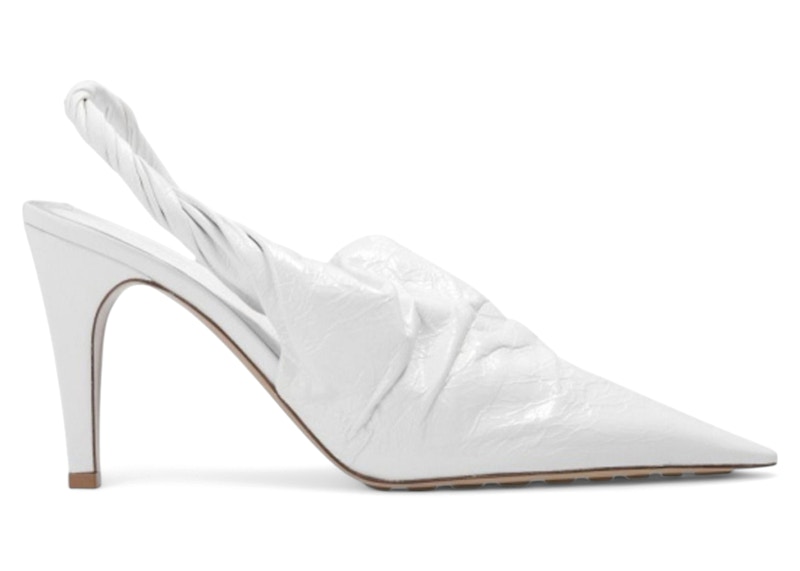 Bottega Veneta Pointed Toe Mules White (Women's) - 630183