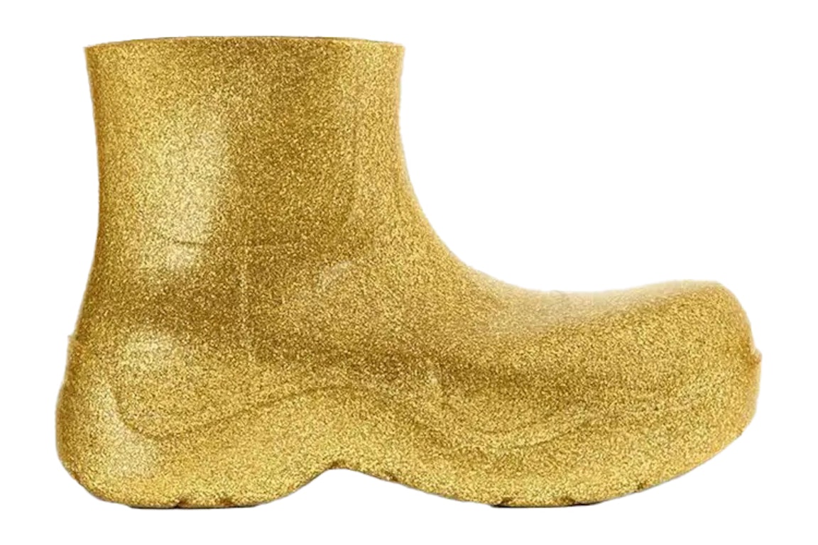 Pre-owned Bottega Veneta Puddle Ankle Boots Gold