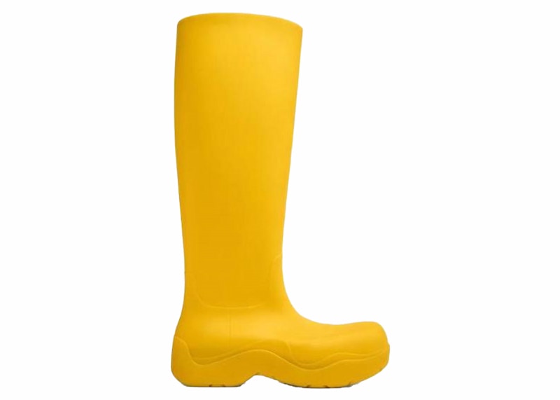 Pre-owned Bottega Veneta Puddle Long Boot (women's) Sneakers In Yellow