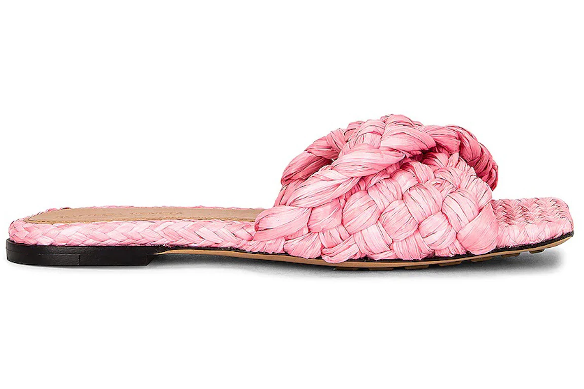 Bottega Veneta Raffia Stretch Flat Sandals Blossom (Women's ...