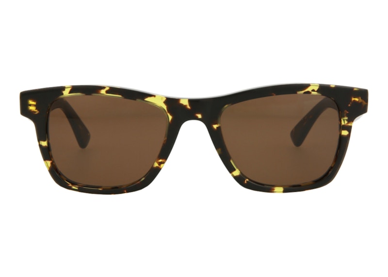 Pre-owned Bottega Veneta Men's  Rectangle Sunglasses00220355)brown (bv1120s In Havana/havana Brown (bv1120s/300