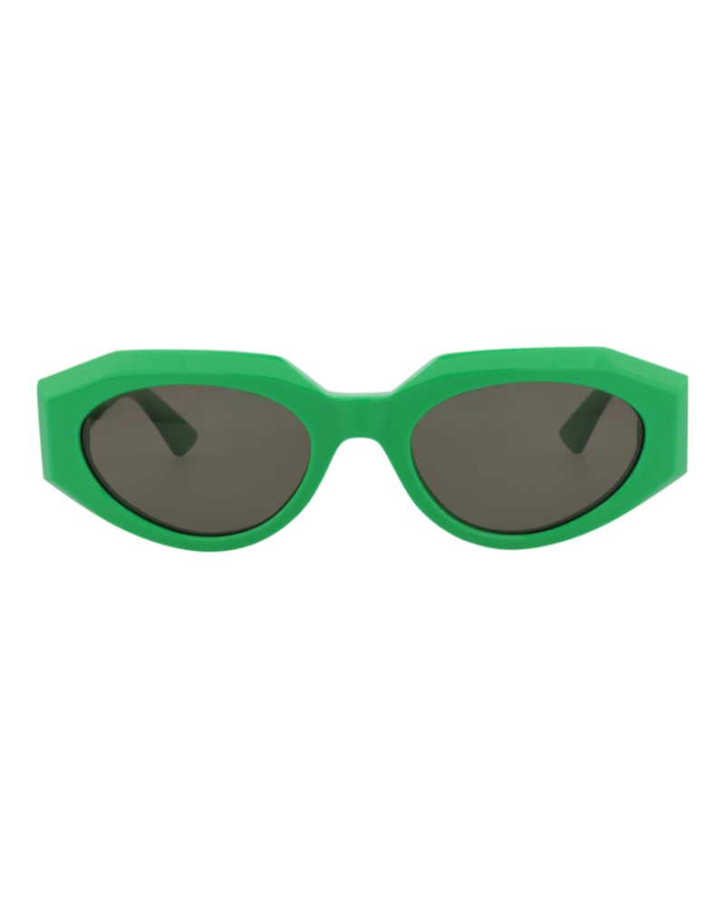 Pre-owned Bottega Veneta Women's Roundframe Acetate Sunglasses In Green Green Green (bv1031s/30008523/005)