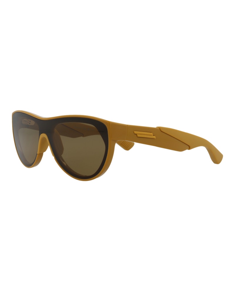 Pre-owned Bottega Veneta Round Oval Sunglasses/30014284003) In Yellow/brown (bv1234s