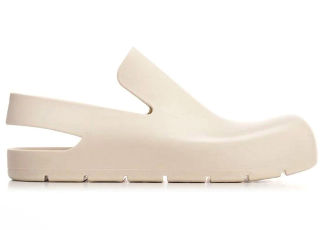 Pre-owned Bottega Veneta Rubber Slingback Puddle Shoe White (women's)