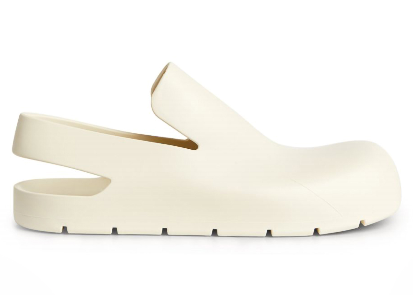 Bottega Veneta Rubber Slingback Puddle Shoe White