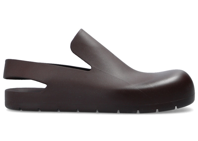 Bottega Veneta Rubber Slingback Puddle Shoes Brown