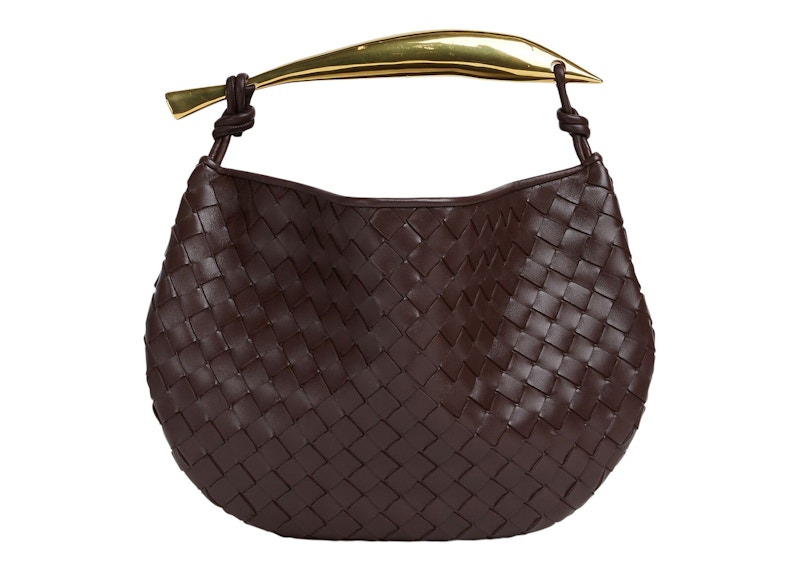 Hop Large leather tote bag in brown - Bottega Veneta