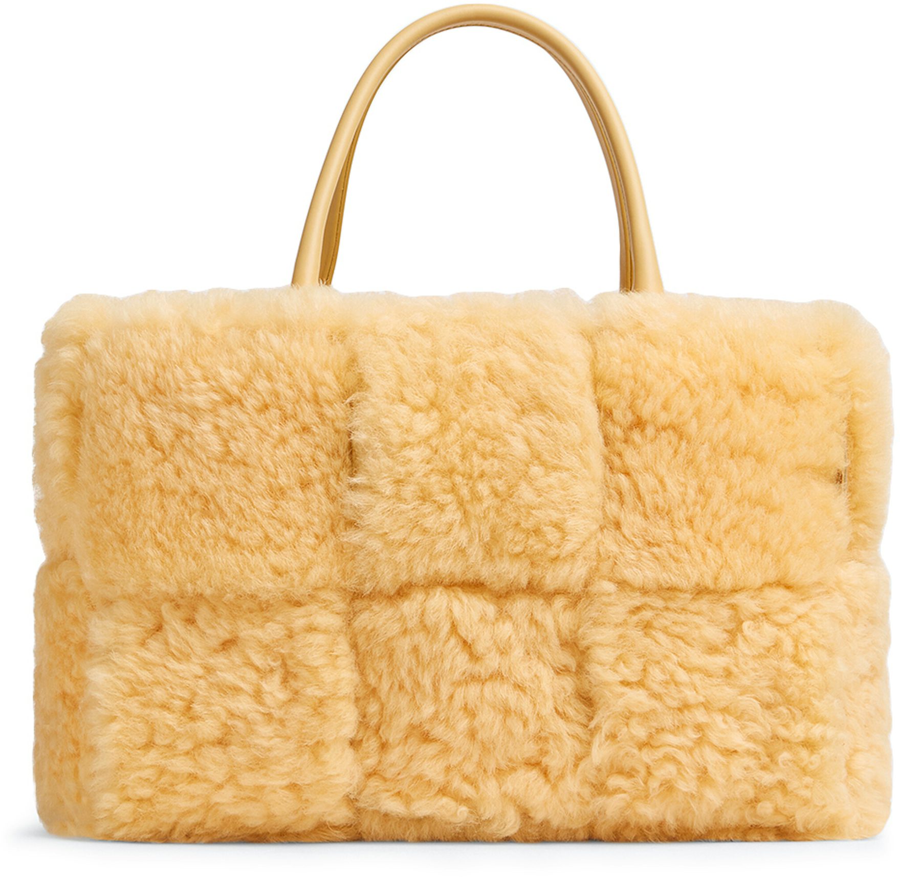 MARNI Leather-trimmed shearling and vinyl tote