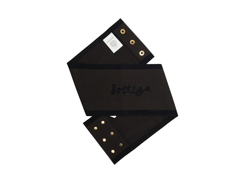 Pre-owned Bottega Veneta Women's  Silk Belt In Brown/ Black