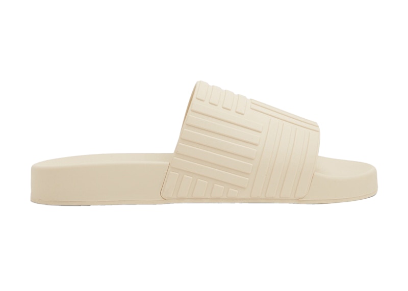 Pre-owned Bottega Veneta Slider (womens) Sneakers In Sea Salt