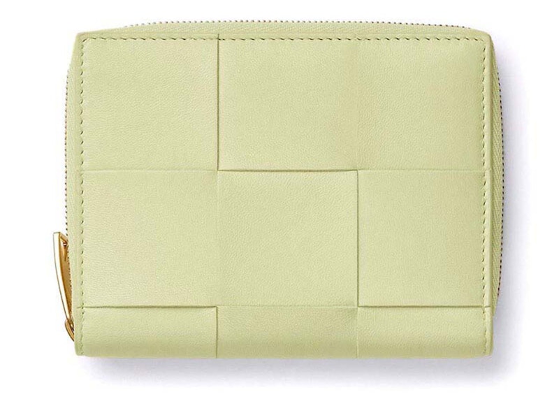 Bottega Veneta Small Cassette Bi-Fold Zip Wallet Lemon